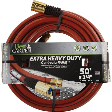Best Garden 3/4 In. Dia. x 50 Ft. L. Drinking Water Safe Contractor Hose DBELCF34050